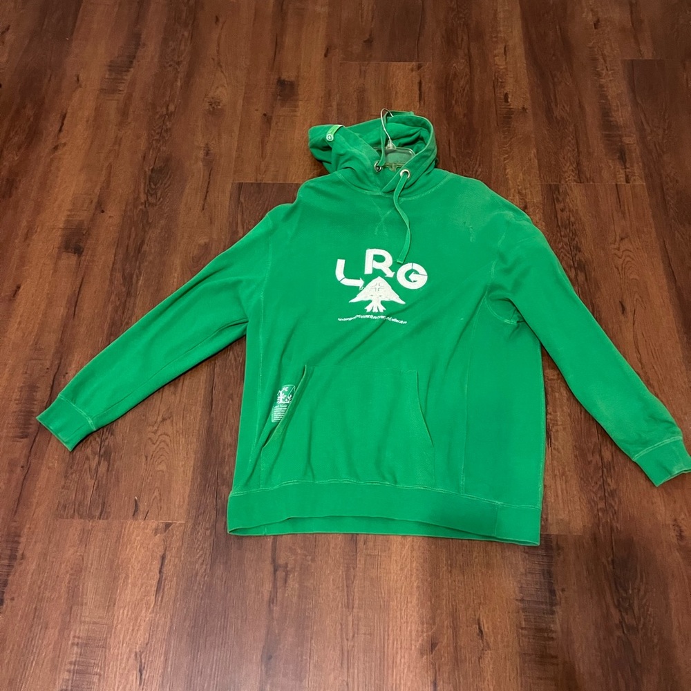 X Large LRG fleece Jacket with a hoodie cap